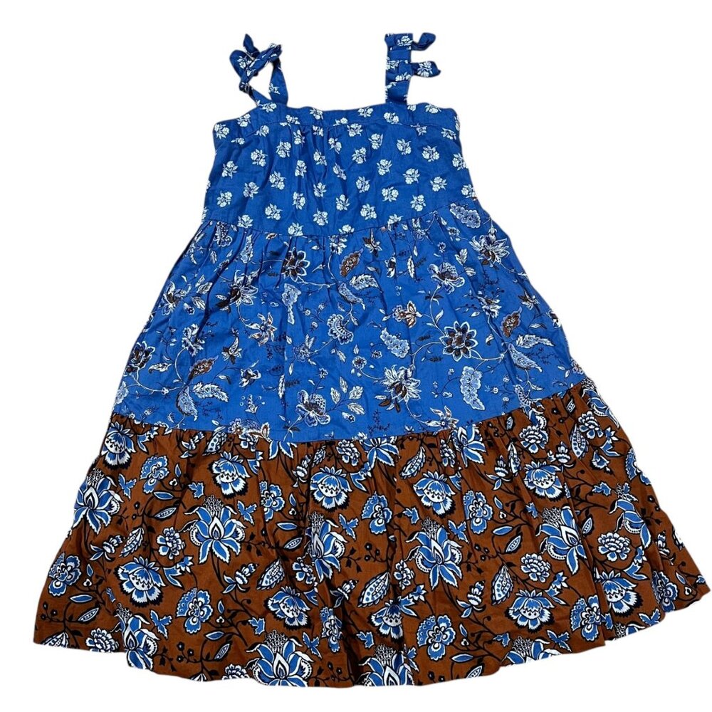 Girls Janie And Jack Floral Tiered Dress With Bow Straps 2T